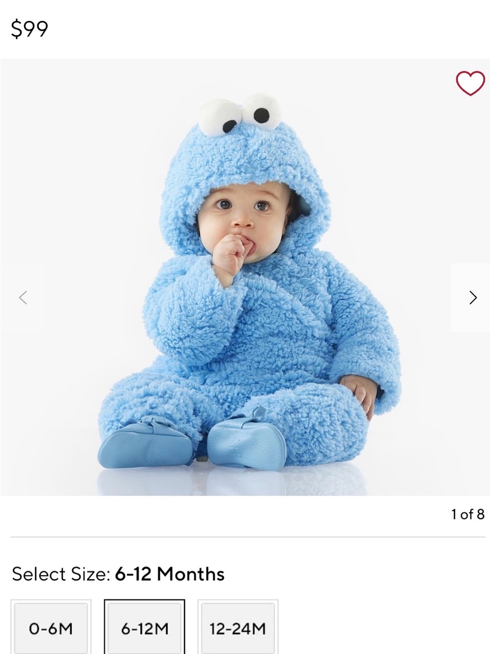Pottery Barn Kids Blue Plush Character Hooded Costume
